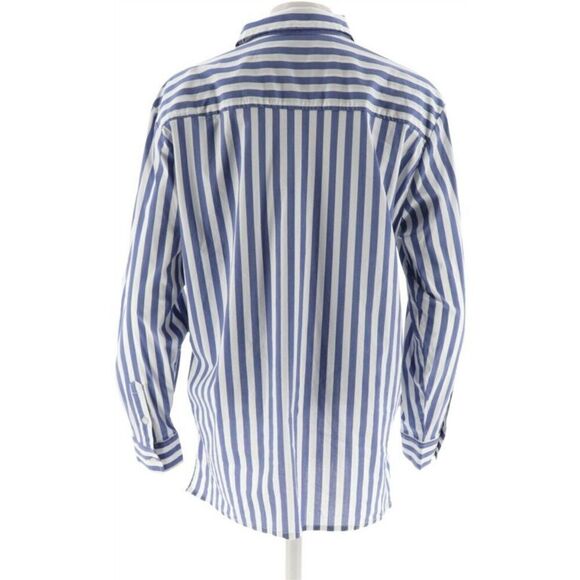 BROOKE SHIELDS Timeless Striped Stretch Poplin Shirt - Picture 4 of 6